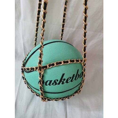 Xianjian Top quality Peacock blue basketball chain purse handbags for lady girls