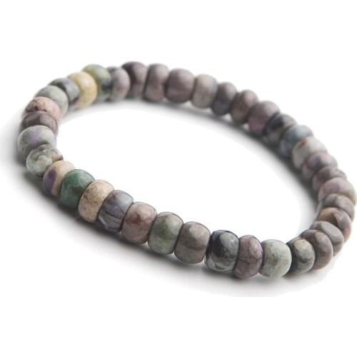 South African Natural Sugilite Gems Healing Stone Crystal Abacus Marquise Bead Bracelets 7mm