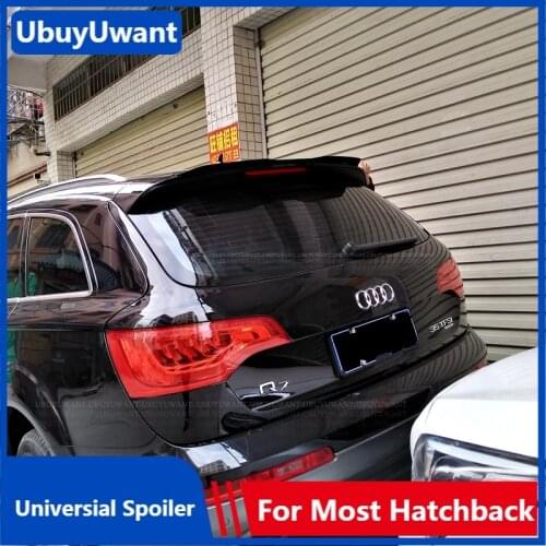 UBUYUWANT Rear Roof Lip Spoiler For Audi Q7 2007-2015 Hatchback Universal Spoiler ABS Plastic Gloosy Car Tail Wing For A3 Q3 Q5