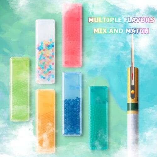 100PCS/Box DIY Blast Beads Fruit Mint Flavor Pops Beads with Stick Cigarette Filter Capsule Cigarette Smoking Accessories Holder