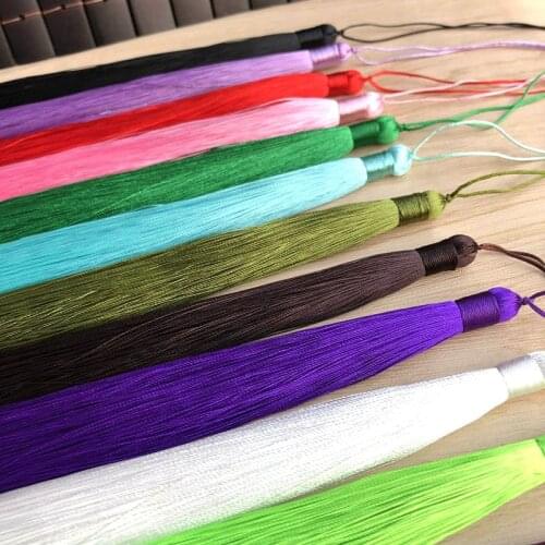 2Pcs/Pack 33CM Long Vertical Chinese Knot Hanging Tassels Polyester Thread Anti-crease Costume Clothing Decoration Kotoho