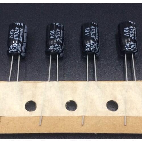 20pcs/Lot 470uF 10V SUNCON(SANYO) HC series 6.3x11mm 10V470uF Aluminum Electrolytic Capacitor