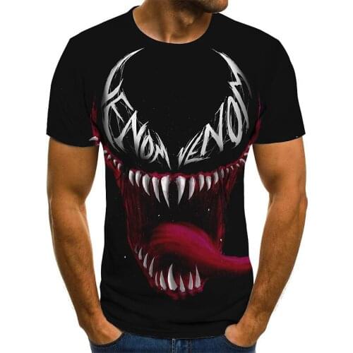 2020 T-shirt mens latest cartoon venom shirt 3D printing T-shirt mens womens casual shirt sports fitness t-shirt t-shirt top