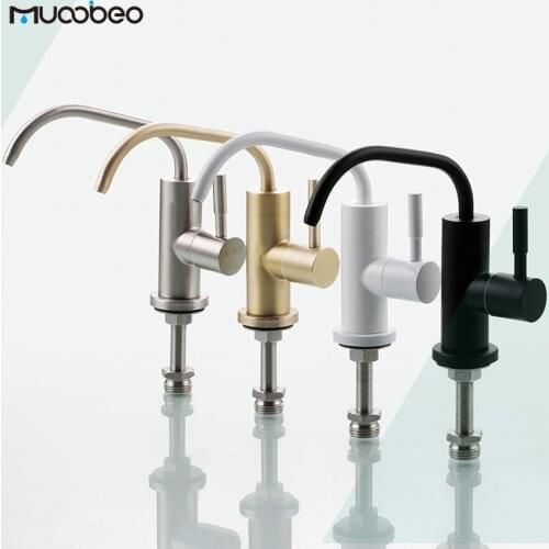 304 Stainless Steel Drinking Filter Water Faucet Kitchen White Black Sink Purifier Tap Single Handle Filtration Faucet