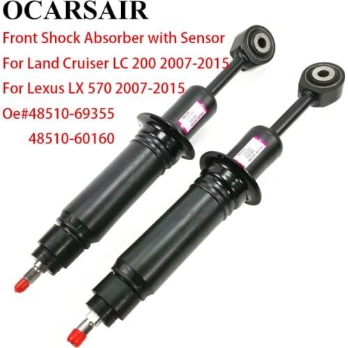 Front Shock Absorbers with sensor for Toyota Land Cruiser LC 200/Lexus LX 570 2007-2015 with Sensor Part#4851069355 4851060160