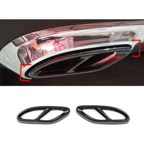 For Mercedes Benz GLC A B C E Class X253W205 W213 W176 W177 W246 W247 Car Tail Muffler Exhaust Pipe Output Cover Car Accessories