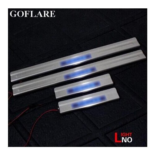 Car styling for Volkswagen Tiguan B7 accessories 2009-2017 illuminated door sill scuff plates thresholds led welcome petal strip