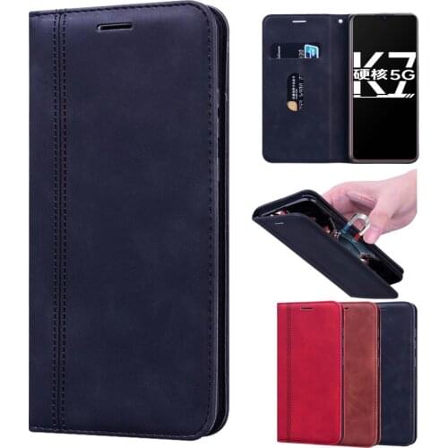Phone Magnet Case For OPPO K7 5G Protective Flip Cover PU Leather Case OPPO K7 5G Protector Shell Wallet Funda Capa Bag