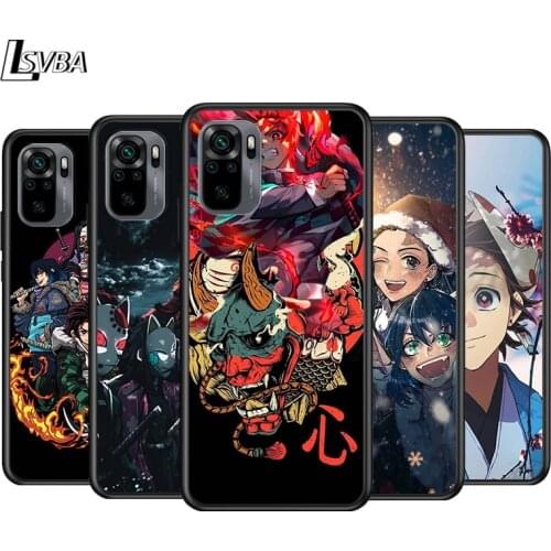 Hot Anime Demon Slayer Kimetsu No Yaiba For Xiaomi Redmi Note 10S 10 9T 9S 9 8T 8 7S 7 6 5A 4X Pro Max Phone Case