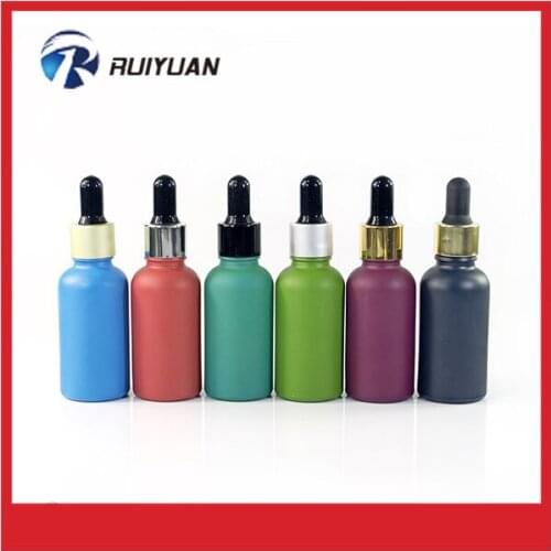 Essential oil 30ml matte black glass bottle with dropper e cig liquid e-liquid 30ml 1 oz spray bottle glass eye dropper bottles