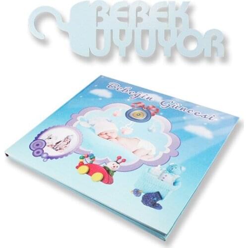 Babys Güncesi Memoir Book and Wooden Baby Fits Door Ornament фотоальбом photo album album fotografico Álbumes