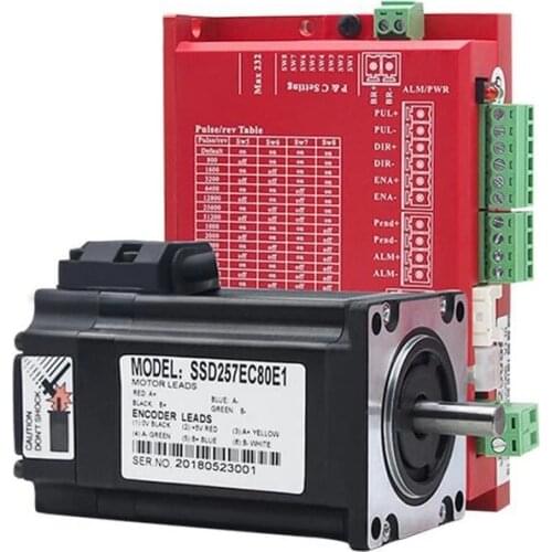 YAKO nema34 2-phase hybrid servo motor and driver YK286EC118A1 + SSD2608H driver 8.2N.m motor and driver Closed loop motor