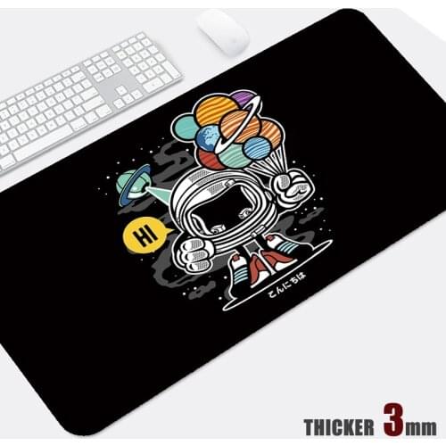 Creative Cartoon Doll Art Mouse Pad Gamer Office Desk Mat Computer Laptop Large Natural Rubber Anti-Slip Pad Package Edge 3mm
