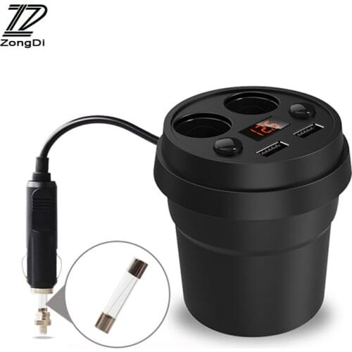 ZD 3.1A Multi-function Car Styling Charger Cigarette Lighter For Ford Focus 2 3 Fiesta Mondeo Ranger Kuga Seat Leon Ibiza Lexus