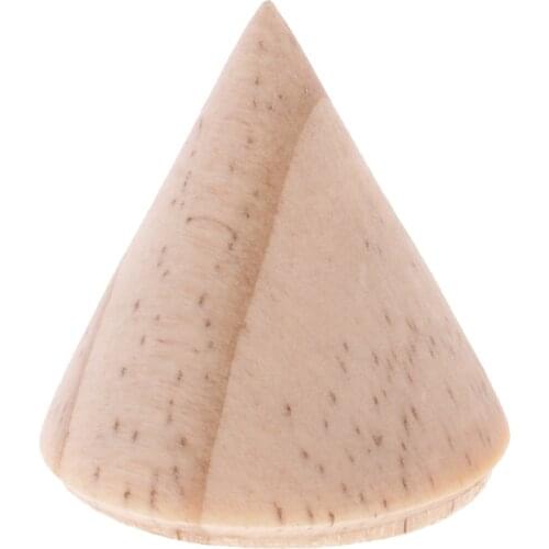 Unpainted Plain Cone Wooden Wedding Ring Jewelry Display Stand