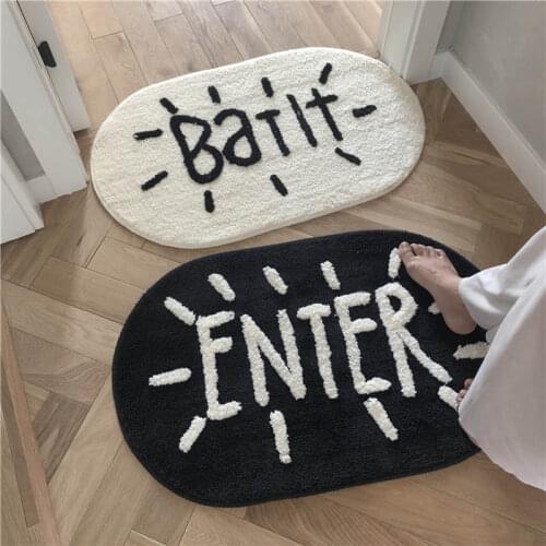 Cartoon Letter Rug Non Slip Foot Mat Hallway Porch Area Rug for Home Livingroom Door Mats Bathroom Rug Carpet