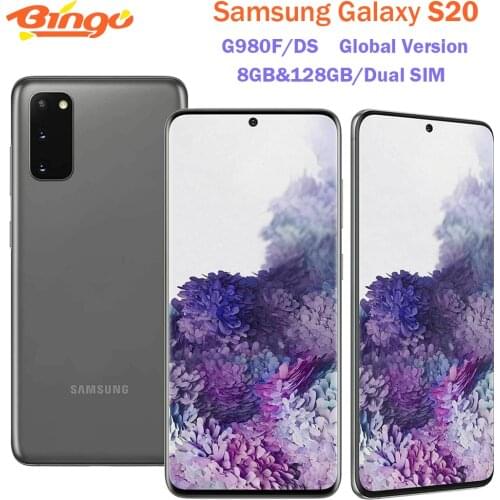 Samsung Galaxy S20 Duos G980F/DS Dual Sim Original Global Version 4G LTE 6.2" ROM 128GB RAM 8GB Exynos NFC Octa Core Cell Phone