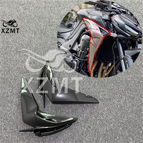 Motorcycle Front Side Radiator Shroud Cover Panel fairing Fit For Kawasaki Z1000 Z1000 2014-2019 Carbon fiber Paint fairing