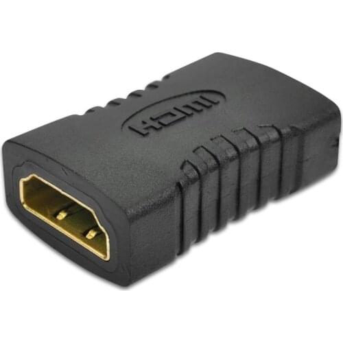 HDMI-compatible female to female straight-through adapter cable female black HDMI-compatible adapter