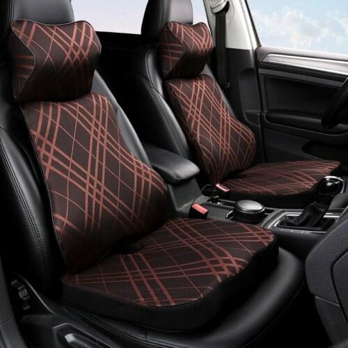 KKYSYELVA Memory Foam Lumbar Support Cushion For Car And Headrest Neck Pillow Kit Interior Accessories