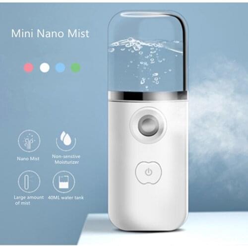 40ml Facial Sprayer Humidifier Nebulizer Mini Nano Mist Face Steam Cooler Face Steamer Moisturizing Beauty Face Skin Care Tools