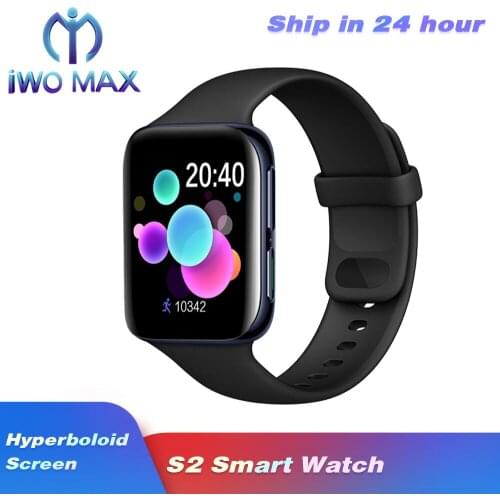IWO MAX S2 Smart Watch Hyperboloid Screen Heart Rate Blood Pressure Men Women Bluetooth Call Smart Watch 2020 for Android IOS