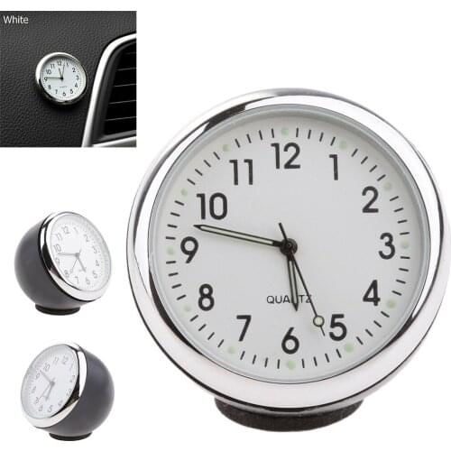Luminous Car Auto Dashboard Air Vent Stick-On Time Clock Quartz Analog Watch Universal Car Clock Stick-On Electronic Watch