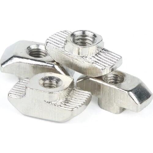 20/50Pcs 2020 3030 4040 M3 M4 M5 M6 Slot T-nut Sliding T Nut Hammer Drop In Fasten Connector Aluminum Extrusions HW109