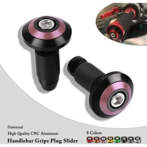 Universal Motorcycle Handlebar 22mm Hand Grips End Cap for honda cr 250 f4i vfr800 cbr1100xx suzuki bandit 600 gsr 750 gsxr GSX