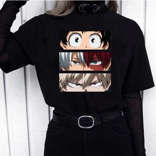 Japanese Anime My Hero Academia Fashion T Shirt Women Men Boku No Hero Academia Manga T-shirt Bakugou Himiko Toga Graphic Tees