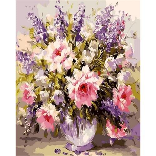 YIKEE Flowers Diamond Mosaic Full Square Diamond Embroidery Sale Diamond Art Mosaic Crystal Handicraft Wall h1293