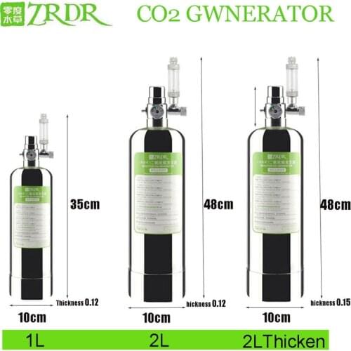 ZRDR aquarium DIY CO2 generator system kit with pressure air flow regulator solenoid valve CO2 valve carbon dioxide gas cylinder