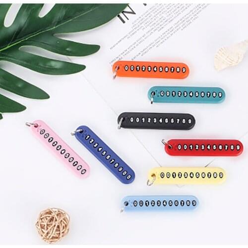 1 PC Anti-Lost Car Keychain Phone Number Card Keyring for Cadillac XTS SRX ATS CTS/Renault Koleos Fluenec Latitude