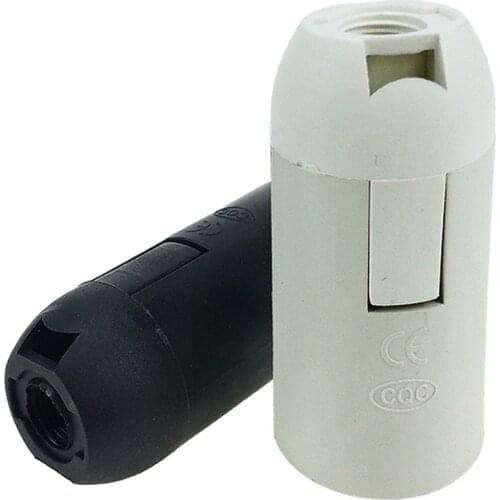 Wholesale White black CE 2A 250V E14 E12 card-type Lamp Head Lighting fixture LED Bulbs Base Lamp Socket 10pcs