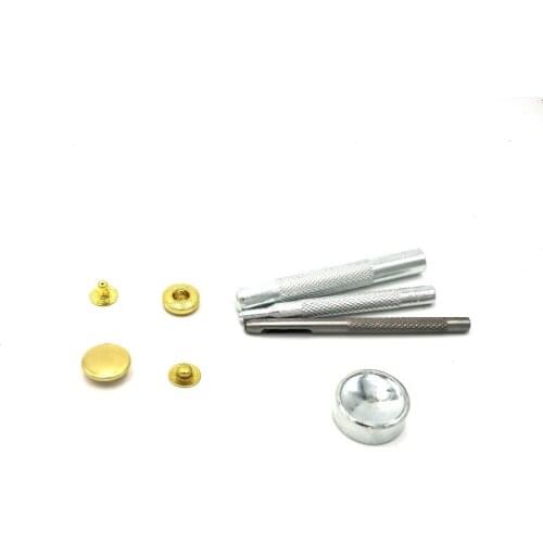 2018 Gold snaps Scrapbooking button One Setting Tool + 100 Pcs 10mm/12mm/15mm/17mm/20mm Snap Fastener Rapid Rivet Button