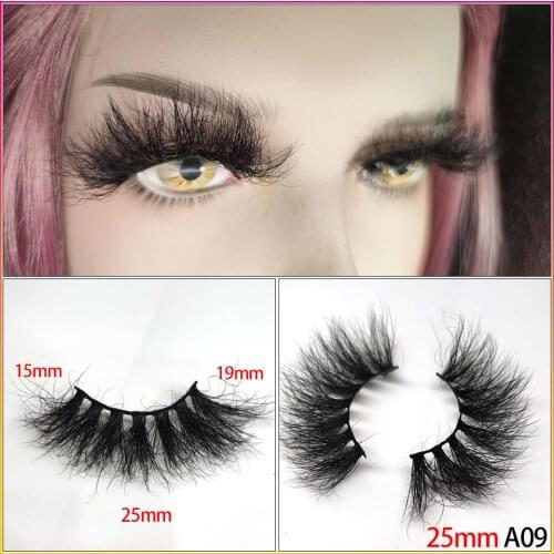 25 mm Mink Eyelashes Dramatic Long Mink Lashes Makeup Full Strip Lashes 25mm False Eyelashes 3D Mink Eyelashes Reusable