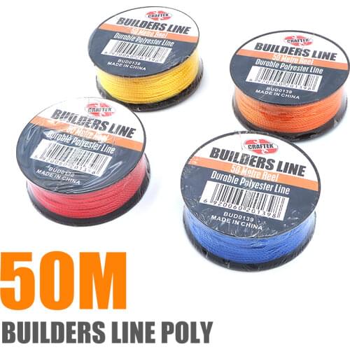 4 Pack 50 Meters Durable nylon Line For Professional Building Construction Braided Line Bricklayers Line Builders Brickies