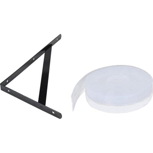 6 Pcs Heavy Duty Shelf Bracket, L Brackets 90 Degree & 1 Pcs Summer Door and Window Seals Door Seam Rubber Strip CNIM Hot