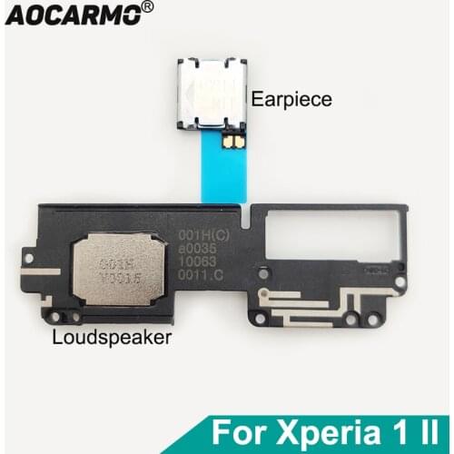 Aocarmo For Sony Xperia 1 II X1ii XQ-AT52 XQ-AT51 SO-51A MARK2 Top Ear Speaker Earpiece With Adhesive Bottom Loudspeaker