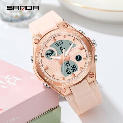 SANDA Brand Watches Men Women Students Waterproof Running Seconds Calendar Luminous Electronic Watch Sports Outdoor Watch