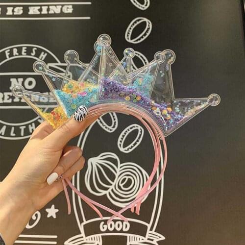 Lovely Children Sequins Crown Cute Girls Hairband Kids Shining Crown Princess Headband Party Fashion Headwear Hair Accessories