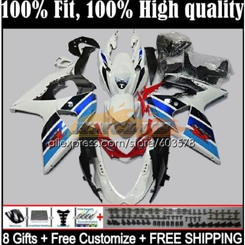 Injection For SUZUKI GSXR1000 K9 GSXR-1000 09 10 11 12 13 14CL.5 GSXR 1000 2011 2012 2013 2014 2015 2016 Fairings Blue white