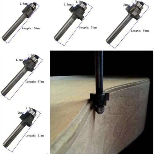 Guitar edging inlay slot tool T-knife Guitar making tool trimming machine 635 chuck with Guitar milling cutter