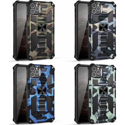 Camouflage Armor Case For iphone 12 11 Pro MAX Back Cover For iphone 12 Mini X XS MAX 7 8 Plus SE 2020 Shockproof Holder Case