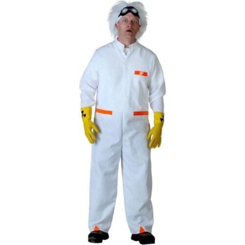 New Back To The Future Dr. Emmett Brown cosplay Costume for kid boy halloween Role Playing Party Fancy Suit costumes for adult