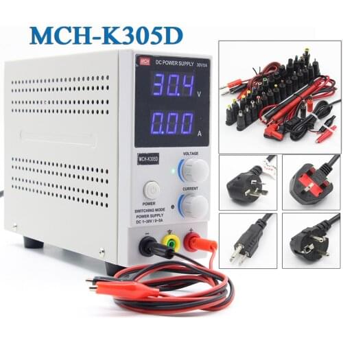MCH K305D 220V/110v Mini Switching Regulated Adjustable DC Power Supply SMPS Single Channel 30V 5A Variable