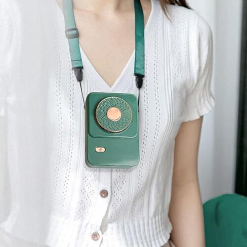 Mini Portable Bladeless Neck Fan USB Rechargeable Silent Cooling Fans Adjustable Waist Fan Outdoor Travel Air Cooler