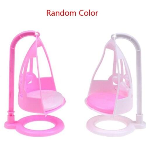 B36E Scaled Model Swing Chair Realistic Dollhouse Miniature Swing Random Color for Preschool Pretend Play Teenager Girl Favor