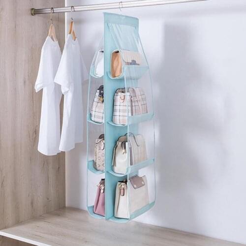 PVC Fashion Damage Resistant Hanging Bag Scratch-proof Purse Storage Bag Foldable for Indoor