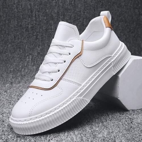 Seasons Mens Solid Color Sport Flat Shoes Luxury Microfiber Breather Hole Male Sneakers Students Lace-up Mens Casual Shoes
